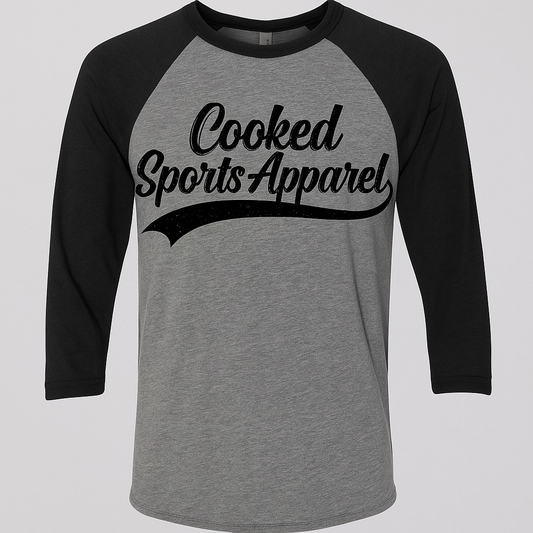 Gray Unisex 3/4 sleeve Baseball T-Shirt